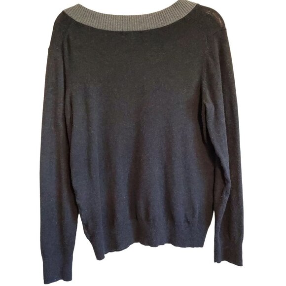 GAP Preppy Crossover Vee Colorblock Sweater Large - Picture 3 of 13